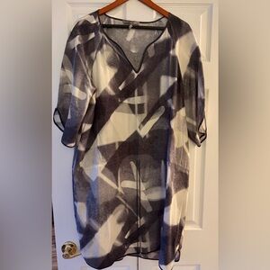 Halston Heritage Black and White Blouse